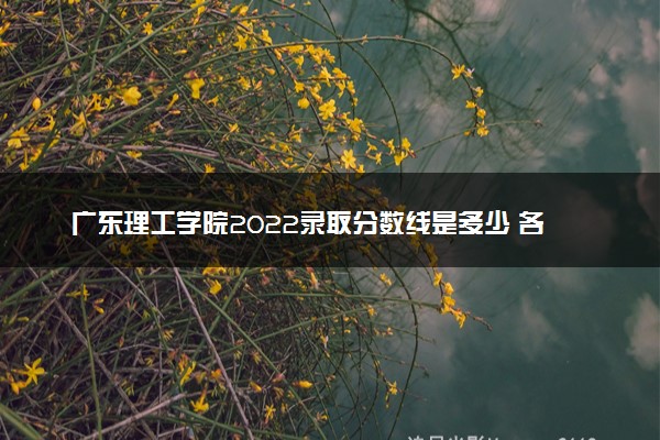 广东理工学院2022录取分数线是多少 各省投档最低分及位次