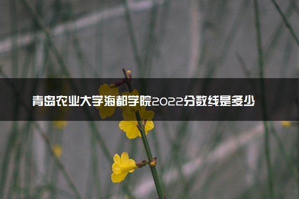 青岛农业大学海都学院2022分数线是多少 各省录取最低分及位次