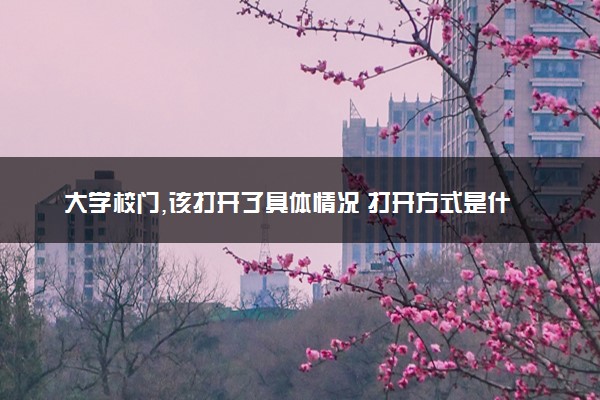 大学校门,该打开了具体情况 打开方式是什么