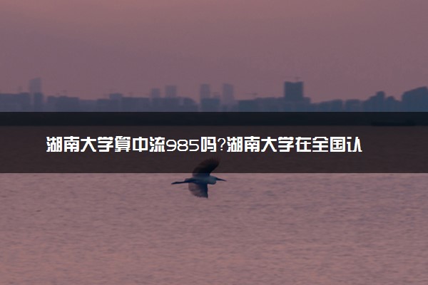 湖南大学算中流985吗？湖南大学在全国认可度？
