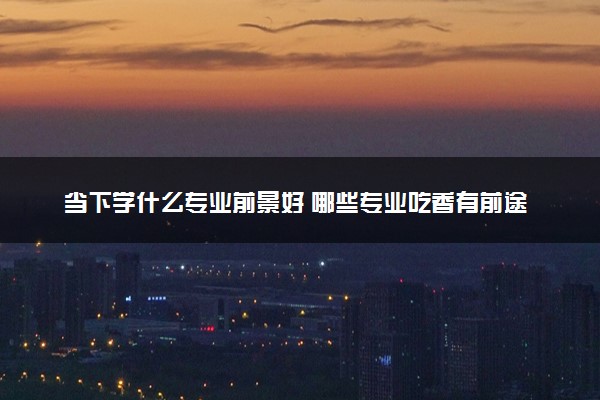 当下学什么专业前景好 哪些专业吃香有前途
