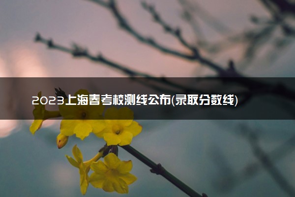 2023上海春考校测线公布（录取分数线）！2023上海春考招生专业名单