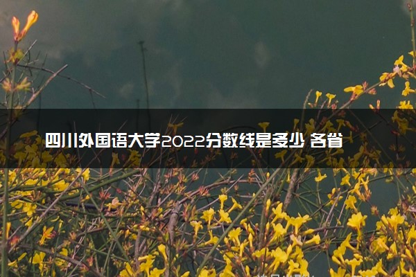 四川外国语大学2022分数线是多少 各省录取最低位次