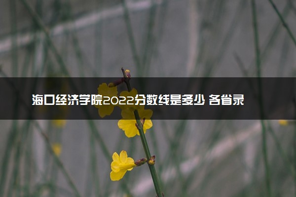 海口经济学院2022分数线是多少 各省录取最低位次