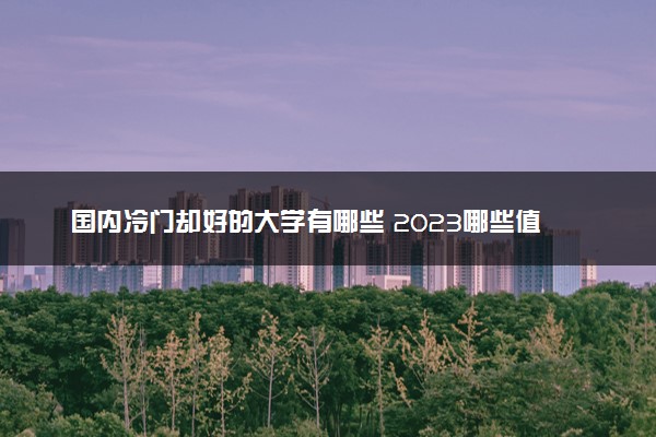 国内冷门却好的大学有哪些 2023哪些值得报考