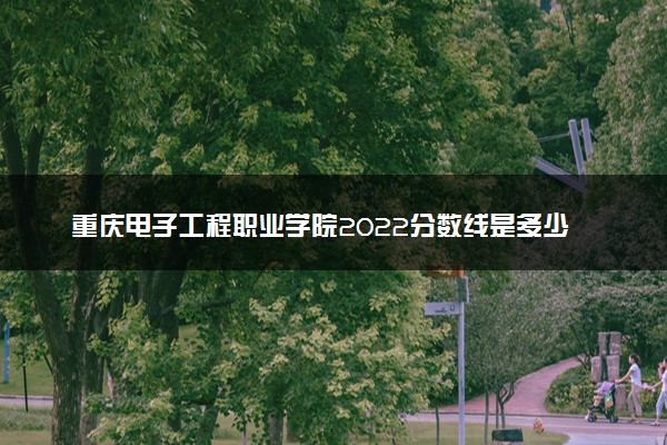 重庆电子工程职业学院2022分数线是多少 各省录取最低位次