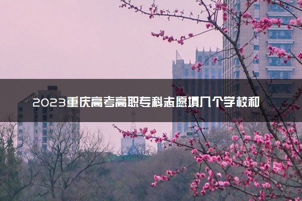 2023重庆高考高职专科志愿填几个学校和专业