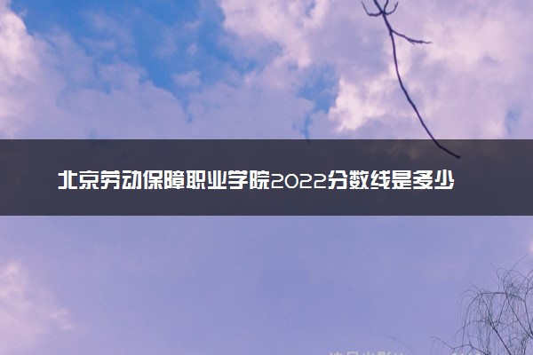 北京劳动保障职业学院2022分数线是多少 各省录取最低位次