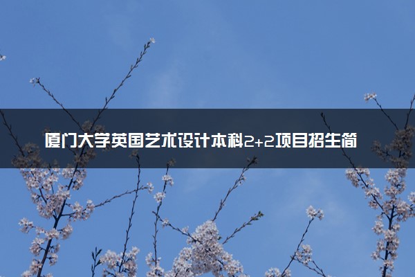 厦门大学英国艺术设计本科2+2项目招生简章