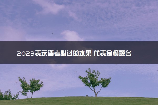 2023表示逢考必过的水果 代表金榜题名的水果有什么