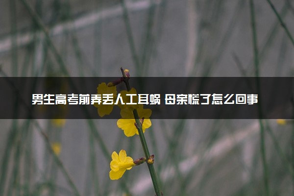 男生高考前弄丢人工耳蜗 母亲慌了怎么回事