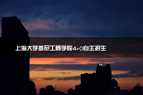上海大学悉尼工商学院4+0自主招生