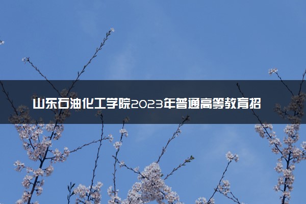 山东石油化工学院2023年普通高等教育招生章程