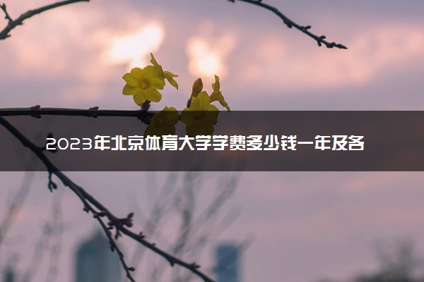 2023年北京体育大学学费多少钱一年及各专业收费标准查询 大约需要多少费用