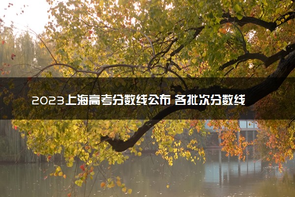 2023上海高考分数线公布 各批次分数线是多少