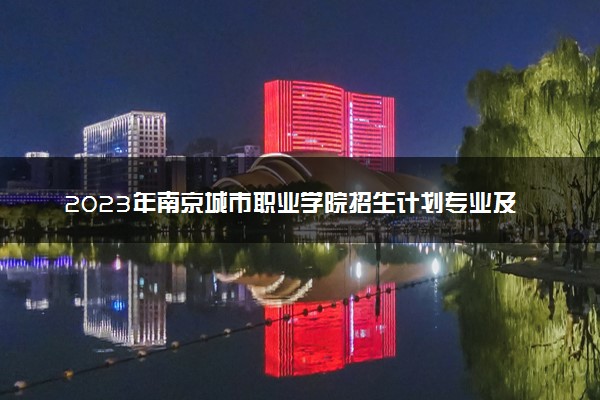 2023年南京城市职业学院招生计划专业及各省录取分数线位次