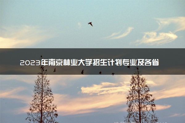2023年南京林业大学招生计划专业及各省录取分数线位次