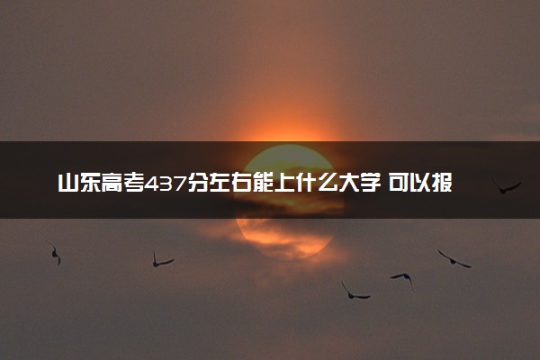 山东高考437分左右能上什么大学 可以报哪些公办院校(2023报考推荐)