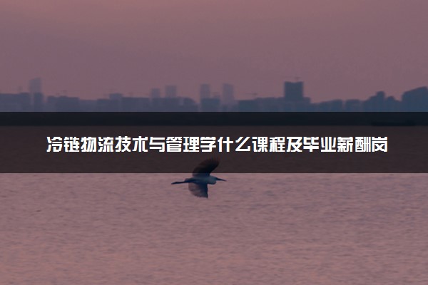 冷链物流技术与管理学什么课程及毕业薪酬岗位去向 就业前景怎么样