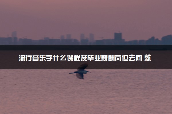 流行音乐学什么课程及毕业薪酬岗位去向 就业前景怎么样