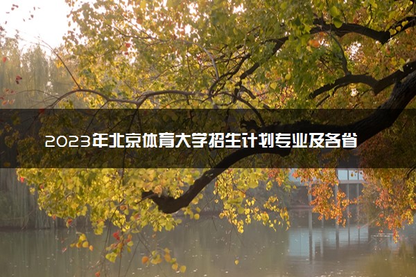 2023年北京体育大学招生计划专业及各省录取分数线位次