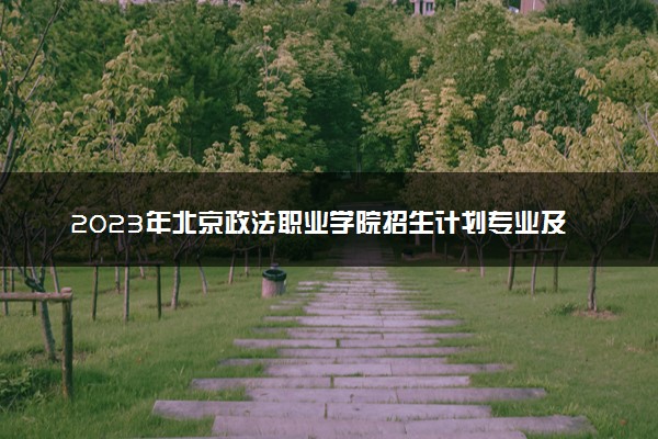 2023年北京政法职业学院招生计划专业及各省录取分数线位次