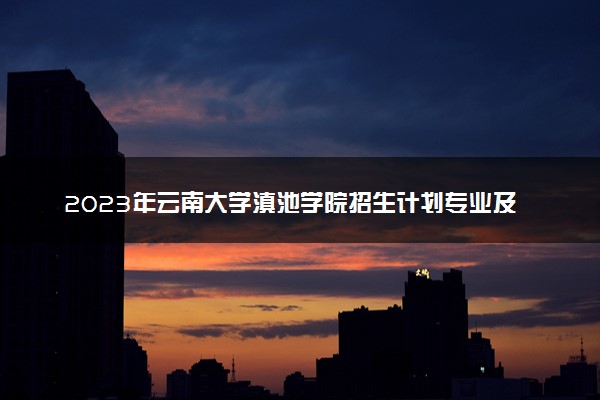 2023年云南大学滇池学院招生计划专业及各省录取分数线位次