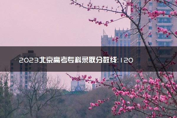 2023北京高考专科录取分数线：120