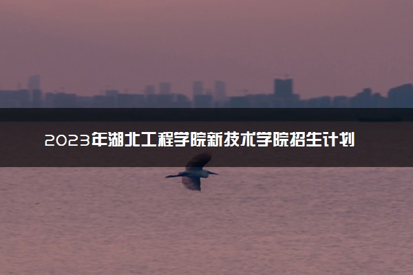 2023年湖北工程学院新技术学院招生计划专业及各省录取分数线位次