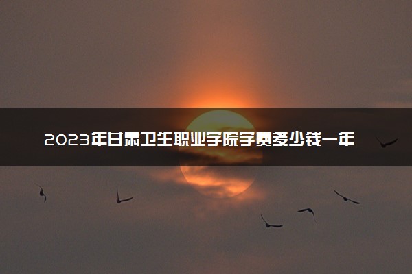 2023年甘肃卫生职业学院学费多少钱一年及各专业收费标准查询 大约需要多少费用