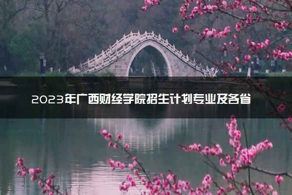 2023年广西财经学院招生计划专业及各省录取分数线位次