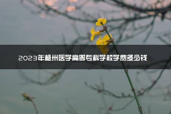 2023年梧州医学高等专科学校学费多少钱一年及各专业收费标准查询 大约需要多少费用