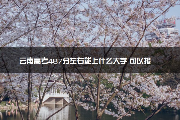 云南高考487分左右能上什么大学 可以报哪些公办院校(2023报考推荐)