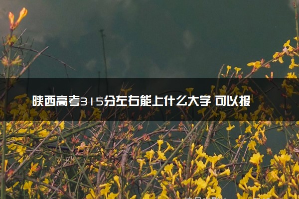 陕西高考315分左右能上什么大学 可以报哪些公办院校(2023报考推荐)