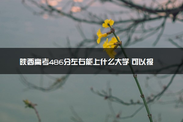 陕西高考486分左右能上什么大学 可以报哪些公办院校(2023报考推荐)