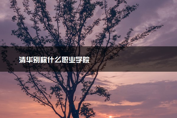 清华别称什么职业学院