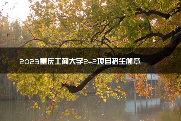 2023重庆工商大学2+2项目招生简章