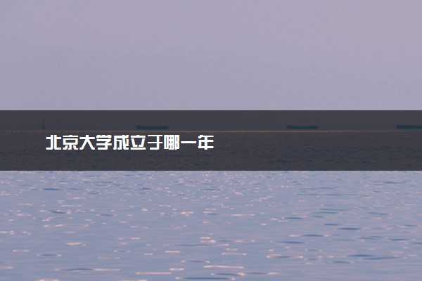 北京大学成立于哪一年