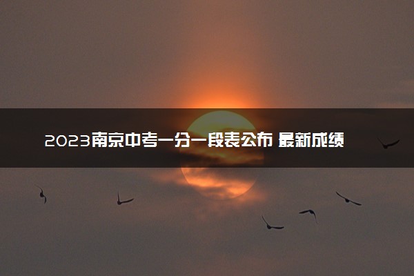 2023南京中考一分一段表公布 最新成绩排名