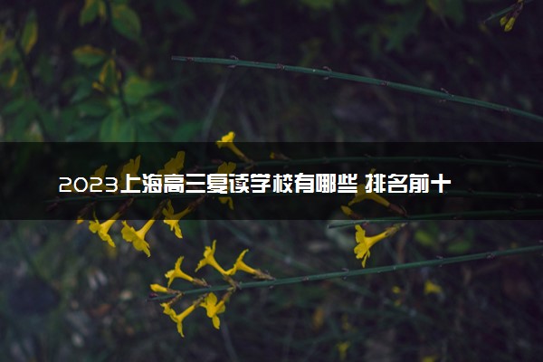 2023上海高三复读学校有哪些 排名前十的高考复读机构