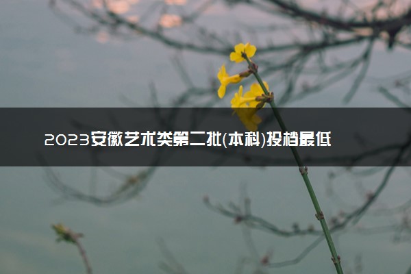 2023安徽艺术类第二批（本科）投档最低分排名（A段）