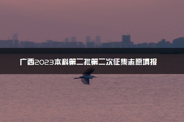 广西2023本科第二批第二次征集志愿填报时间 几点介绍