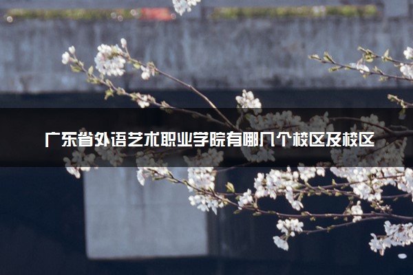 广东省外语艺术职业学院有哪几个校区及校区地址公交站点 分别都在哪里