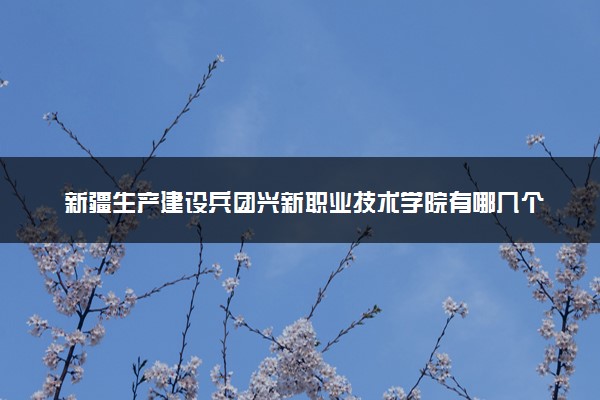 新疆生产建设兵团兴新职业技术学院有哪几个校区及校区地址公交站点 分别都在哪里