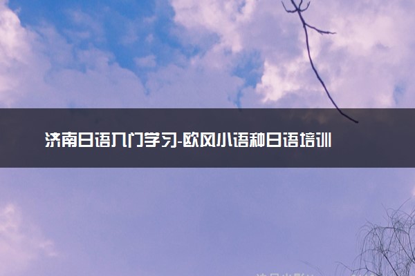 济南日语入门学习-欧风小语种日语培训