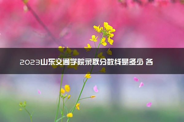 2023山东交通学院录取分数线是多少 各省历年最低分数线