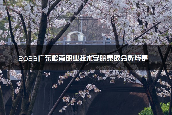 2023广东岭南职业技术学院录取分数线是多少 各省历年最低分数线