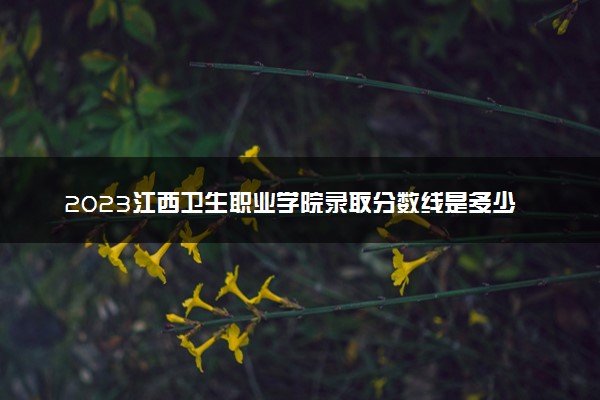 2023江西卫生职业学院录取分数线是多少 各省历年最低分数线