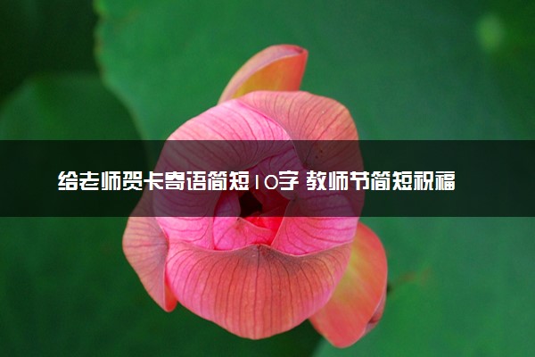 给老师贺卡寄语简短10字 教师节简短祝福语推荐