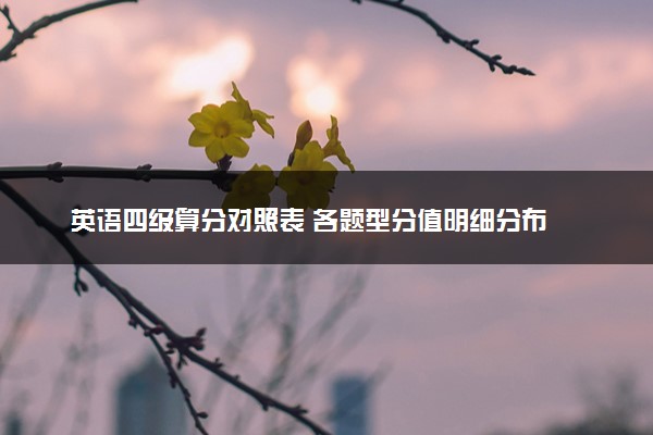 英语四级算分对照表 各题型分值明细分布